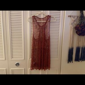 🧡Sheer Tunic Tank Boho